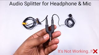 Audio splitter 35mm Unboxing Dont buy its not working [upl. by Strage]