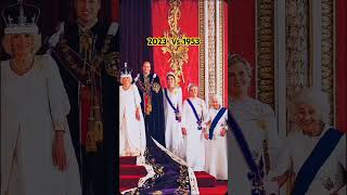 2023vs1953kingcharles kingcharlesiii queenelizabeth queenelizabethii coronation [upl. by Leicester496]