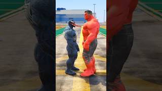 Who Is Stronger 💪 VENOM VS HULK GTA V CHALLENGE 🔥 shorts spiderman cartoon [upl. by Ostraw]