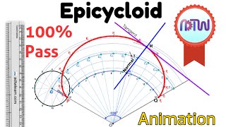 How to draw an Epicycloid in Engineering Drawing [upl. by Ackerley445]