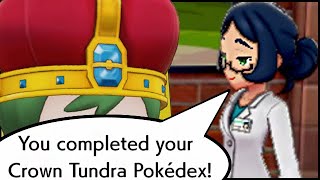 What Happens When You COMPLETE The Crown Tundra Pokedex in Pokemon Sword and Shield [upl. by Dew]