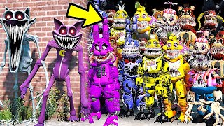 VILÕES quotCATNAPquot VS CURRUPTRED E TWISTED ANIMATRONICS  GTA V Five Nights at Freddys [upl. by Major231]