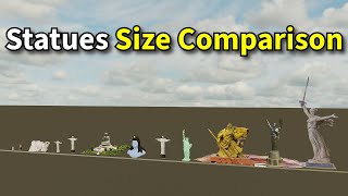 Tallest Statue Size Comparison  3d Animation Comparison  Real Scale Comparison [upl. by Reynolds]