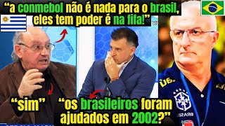 BIZARRO URUGUAIOS RECLAMANDO QUE O BRASIL É AJUDADO PELA FIFA quotNA FIFA SÃO PODEROSOSquot [upl. by Ellehsat819]