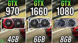 GTX 970 vs GTX 1660 vs GTX 1080  Tested in 2024 [upl. by Acirem]