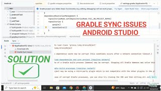 Gradle sync issues in android studio  Gradle sync failed android studio [upl. by Gabi]