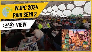 Scrollable 360 view of Pair Semifinal 2 at World Jigsaw Puzzle Championship 2024 4K [upl. by Weisler]