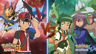 Pokemon Sun and Moon Champion Ash Vs Sawyer and Paul [upl. by Ventre]