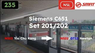 At Long Last Part 3 SMRT Trains  SIE C651 Set 201202 Joyride from Yio Chu Kang to Newton [upl. by Odlanier]