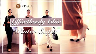 Effortless Winter Fashion Chic Outfit with Vivaia [upl. by Anipsed104]