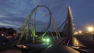 4K Mako Hypercoaster at Night Roller Coaster POV SeaWorld Orlando [upl. by Assed]