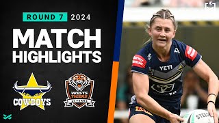 NRLW 2024  Cowboys v Wests Tigers  Match Highlights [upl. by Haase]