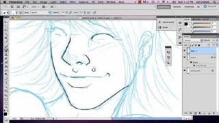 How to Ink a Drawing in Photoshop  Adobe Photoshop [upl. by Crin]