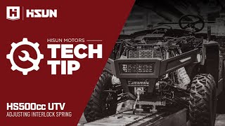 Adjusting Interlock Spring  HS500cc UTV [upl. by Eceinaj]