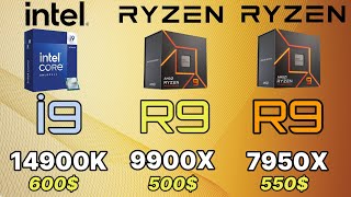 R9 9950X vs İ9 14900K VS R7 7950X AMD RYZEN ZEN 5 Ryzen 9000 series RYZEN 9700X GAMİNG TEST [upl. by Modesty914]