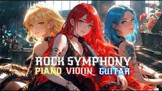 SYMPHONIC ROCK 3Hrs🔥 Piano🎹 Violin🎻 Guitar🎸blend Boost energy while Working  Gaming  Studying [upl. by Taran97]