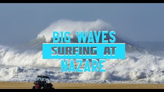 Big wave surfing at Nazaré Portugal [upl. by Penelopa]