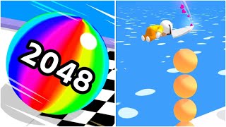 Ball Run 2048 vs Master Slicer Android iOS Gameplay Mobile Ep352 [upl. by Elehcor]