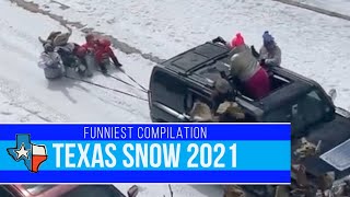 Texas Snow Fails 2021  Funny Video Compilation [upl. by Raychel523]