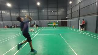 Chiranjivi Lingayat vs Omkar Mule under 13 boys badminton [upl. by Naraa]