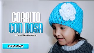 GORROS A CROCHET PARA NIÑA  PASO A PASO ✅ [upl. by Adnek918]