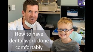 7 year old gets dental fillings comfortably [upl. by Ilenna406]