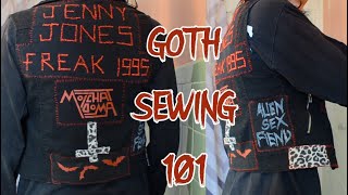 GOTH 101 How To Sew On A Patch [upl. by Katherine]