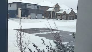 Heated Driveway Melting Snow TIME LAPSE [upl. by Linder]