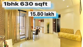 1bhk 630 sqft 1580 lakh all inclusive📍3rd mumbai🔥per month 11k12k emi  95 loan [upl. by Alled]