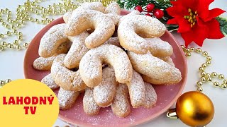 VANILKOVÉ ROHLÍČKY TRADIČNÍ VÁNOČNÍ CUKROVÍ RECEPT KROK ZA KROKEM Lahodný TV [upl. by Ytsenoh]