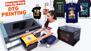 Direct to Garment DTG printing  Step by Step TShirt Printing Process [upl. by Michelle]