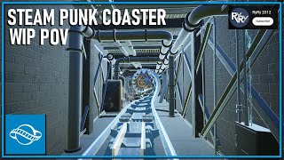 Planet Coaster  Steam Punk Floorless Coaster POV WIP [upl. by Enyahc]