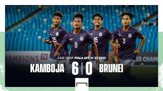 Highlights Piala AFF U23 2022 Kamboja U23 vs Brunei U23 [upl. by Ivonne]