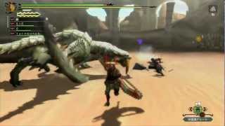 WiiU MH3GHDMH3U  Gameplay 80  Arena Quest  Barioth 氷牙竜 HD [upl. by Rozalin]