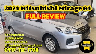 2024 Mitsubishi Mirage G4 GLX CVT  FULL REVIEW Philippines EjAutotruckPh [upl. by Hnamik]