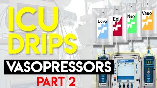 Vasopressors Part 2  ICU Drips [upl. by Ivens]