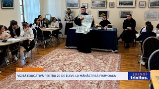 Vizită educativă pentru 20 de elevi la Mănăstirea Frumoasa [upl. by Demmy]