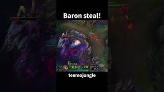 Baron steal 바론 스틸 leagueoflegends 리그오브레전드 티모정글 teemojungle [upl. by Ahael]