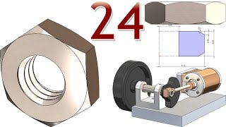 24Project 42 Horizontal Wobbler Steam Kit  SolidWorks Tutorial  M6 think nut [upl. by Anoblav310]