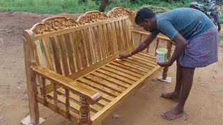 Sofa polish  how to polish teak wood  How to polish wood [upl. by Anifad819]