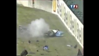 Formula 1 Japan 1996 start big crash Alesi TF1 [upl. by Evad]