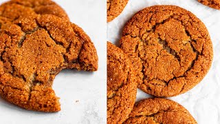 Chewy Ginger Molasses Cookies Recipe  How to make molasses cookies [upl. by Ecirehc]