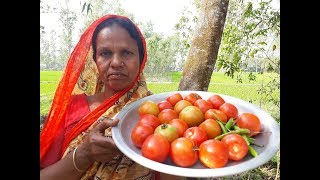 Delicious village food Tomato vorta recipe [upl. by Aihseya]