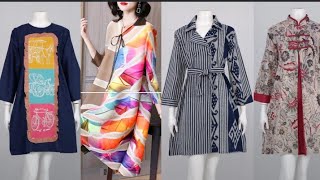 25 MODEL BAJU BATIKTUNIK TENUN DAN DRESS SIMPLE MODIS LAINNYA [upl. by Rothberg]