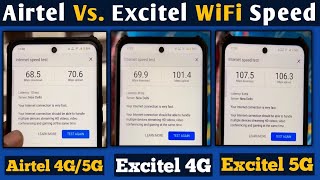 Airtel Vs Excitel Wifi Speed Test Live  Winner of Wifi Speed  Shivam Goswami [upl. by Anitserp]