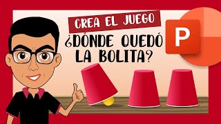 💥 Crea un juego en POWERPOINT ¿Dónde quedó la BOLITA ❔❓🟡 FÁCIL  Tutorial paso a paso [upl. by Arodoet]