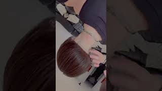 Ultra hot bob with buzzed nape [upl. by Bertrando]