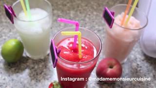 Recette Granita  Sorbet aux fruits  Monsieur CuisineThermomix Glace sans sorbetière [upl. by Ardisi]