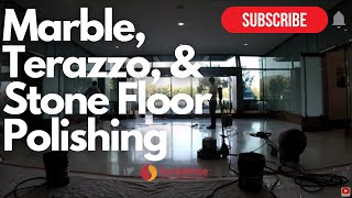 Marble Terrazzo amp Stone Floor Polishing by Sureshine  Full Job [upl. by Misa]