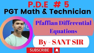 PDE 5 santsir jharkhandpgt pgtmath nagarpalika technician pfaffiandifferentialequations [upl. by Noell360]